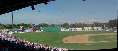 Jack Russell Stadium
Clearwater, FL
Our first taste of spring baseball came in great setting.  The park was traditional and intimate.  The sun was out and the spirit was high.  A Philly cheesesteak completed the experience nicely.